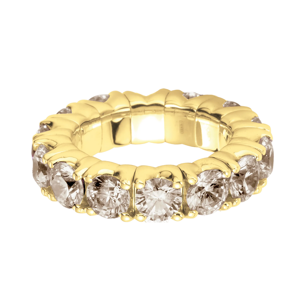 FLEX Eternity Ring, Yellow Gold & Champagne Diamonds | FLEX138