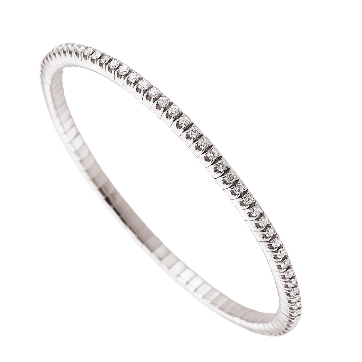 FLEX Tennis Bracelet | White Gold & Round Diamonds