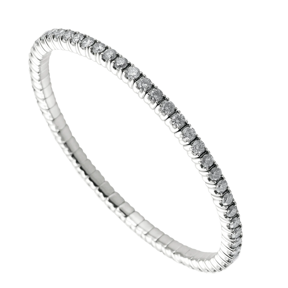 FLEX Tennis Bracelet | White Gold & Round Diamonds