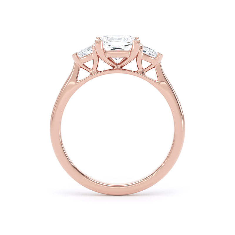 Princess & Pear Rose Gold Trilogy Ring | M3P01 LGP