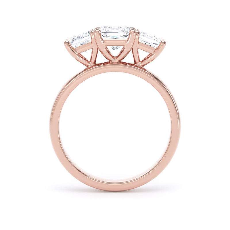 Princess Diamond Rose Gold Ring, Floating Head Trilogy | SMP M3P02