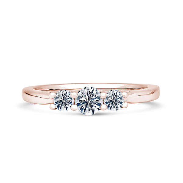 Round Rose Gold Primary Trilogy Ring | M3R01