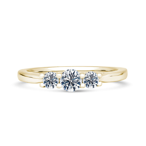 Round Yellow Gold Primary Trilogy Ring | M3R01