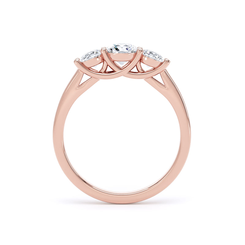 Round Rose Gold Primary Trilogy Ring | M3R01 LGR
