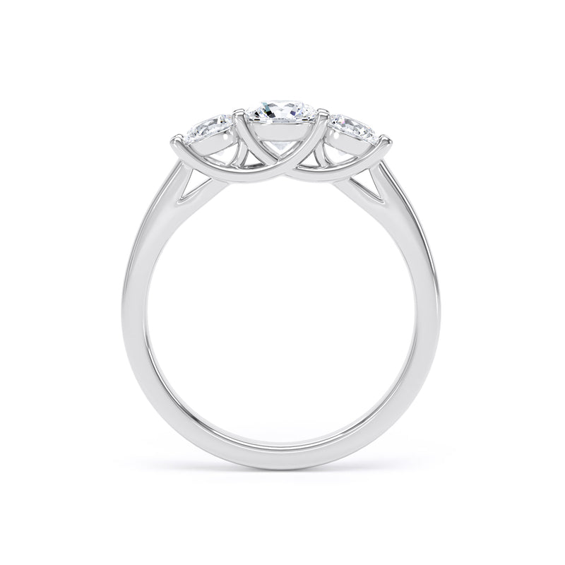Round White Gold Primary Trilogy Ring | M3R01 LGR