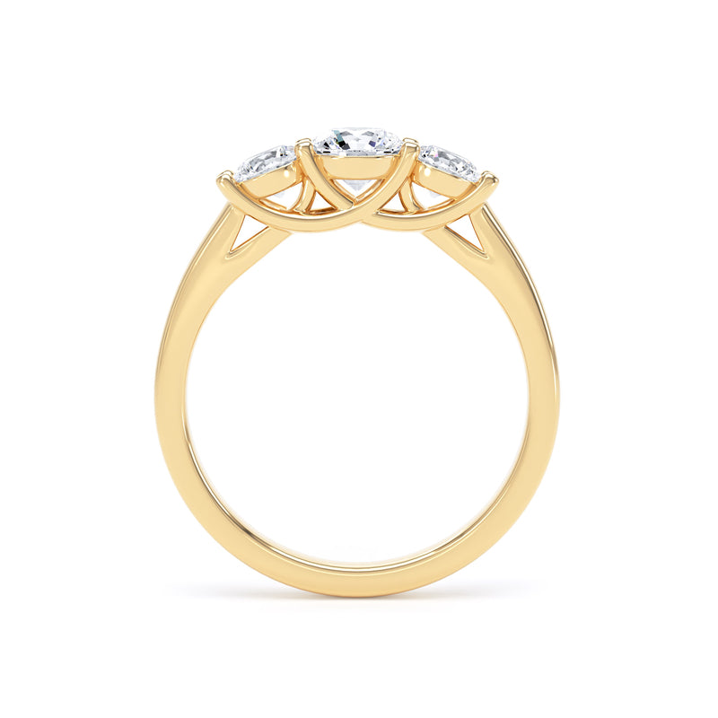 Round Yellow Gold Primary Trilogy Ring | M3R01 LGR