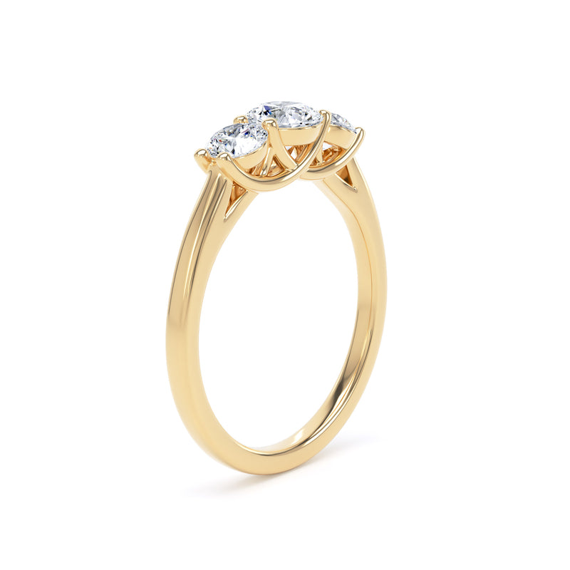 Round Yellow Gold Primary Trilogy Ring | M3R01 LGR
