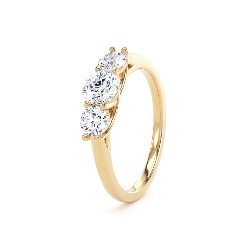 Round Yellow Gold Primary Trilogy Ring | M3R01 LGR