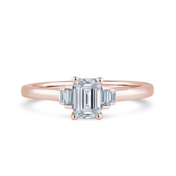 Emerald Rose Gold 5 Stone Ring | M5E01