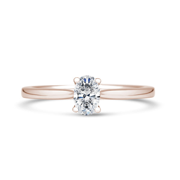 Oval Solitaire Rose Gold Ring | OPP01 LGO