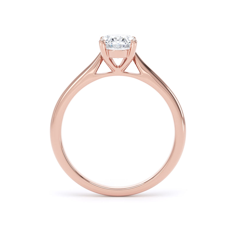 Oval Solitaire Rose Gold Ring | OPP01 LGO