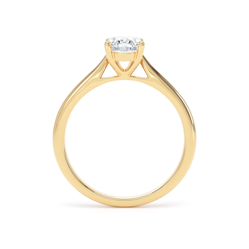 Oval Solitaire Yellow Gold Ring | OPP01 LGO
