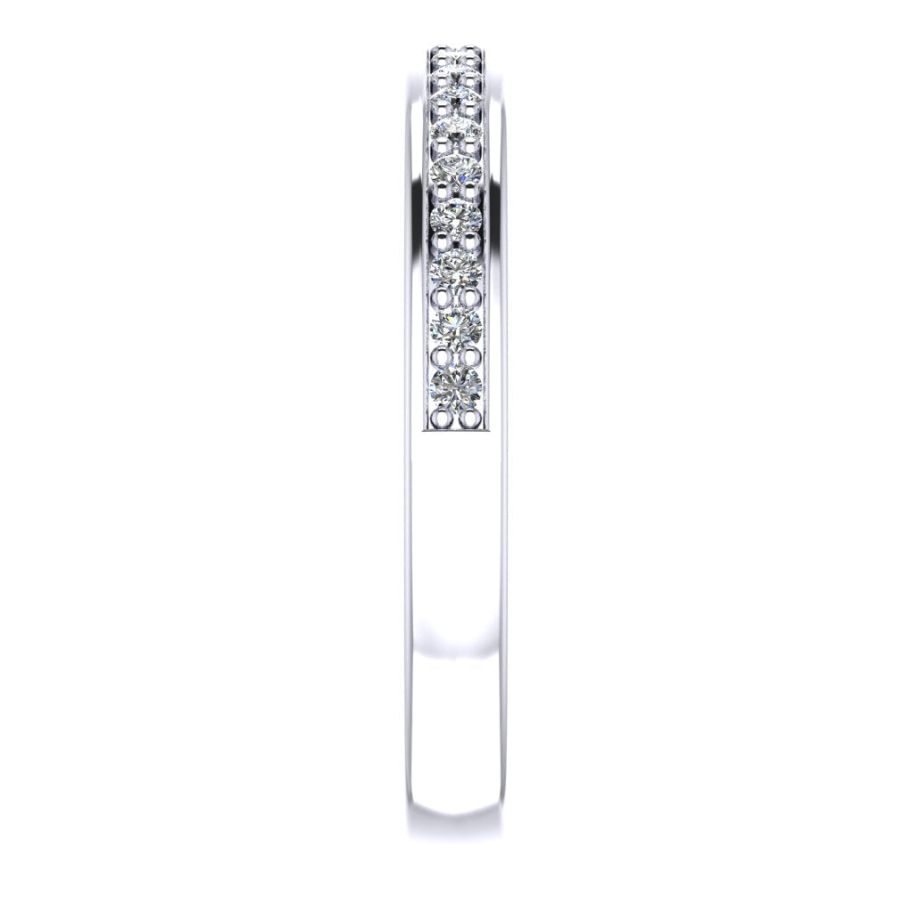 GRAIN AND CHANNEL SET ROUND DIAMOND ETERNITY RING, CLAW SET, PLATINUM