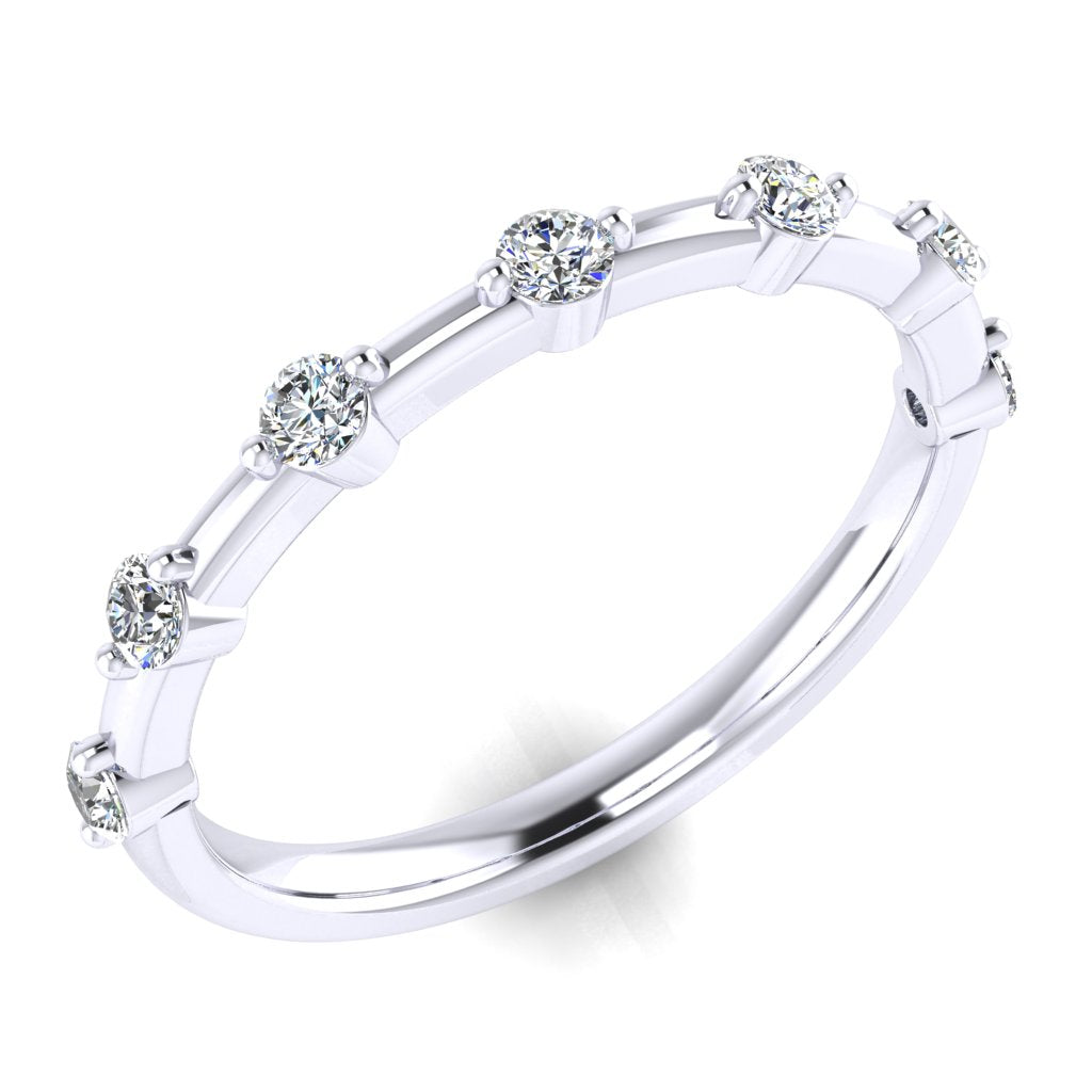 SPACED ROUND DIAMOND ETERNITY RING, CLAW SET, WHITE GOLD
