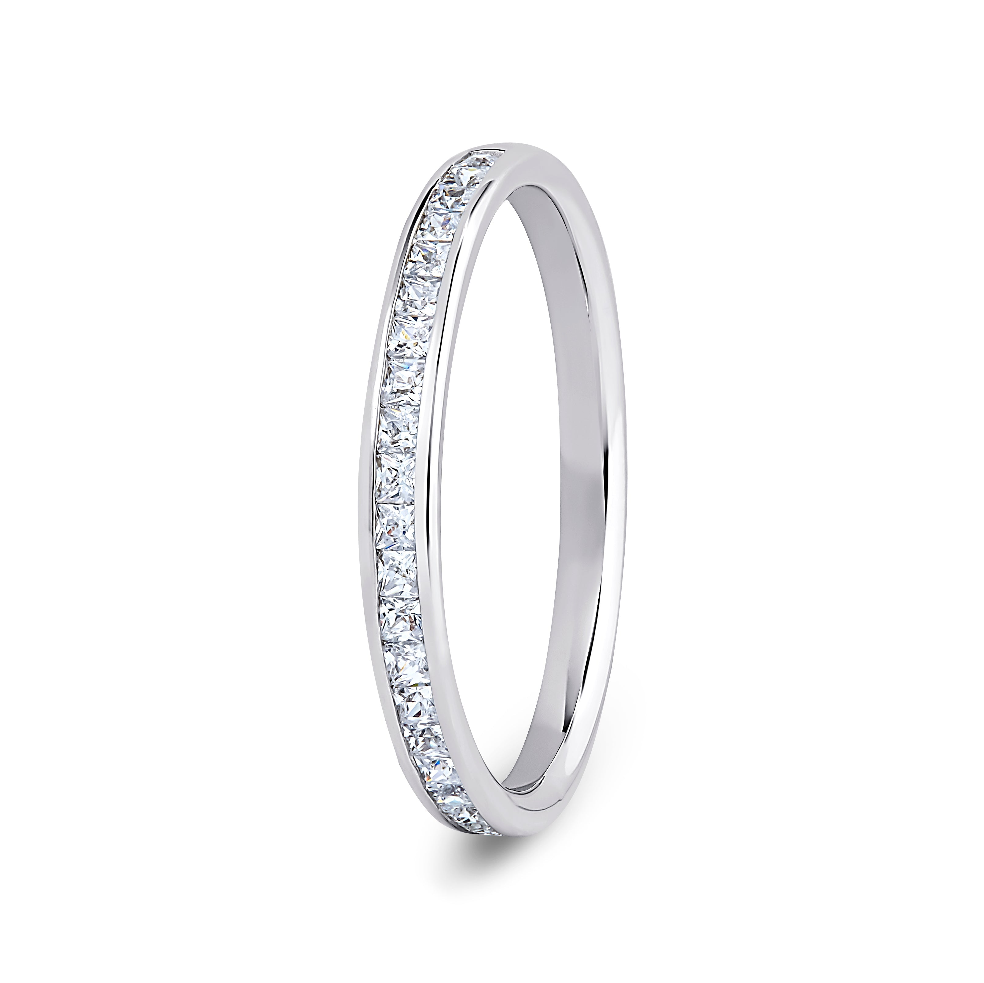 Princess, Channel, Platinum Half Set Eternity Ring