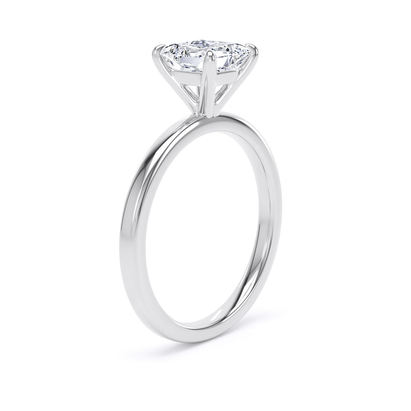 Princess Diamond White Gold Ring, Floating Head Solitaire | LGS PPP02