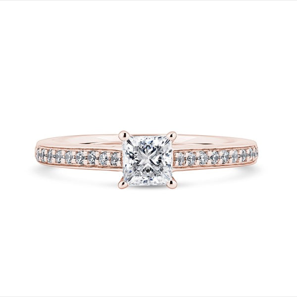 Princess Shoulder Set Rose Gold Ring | PSG01 LGS