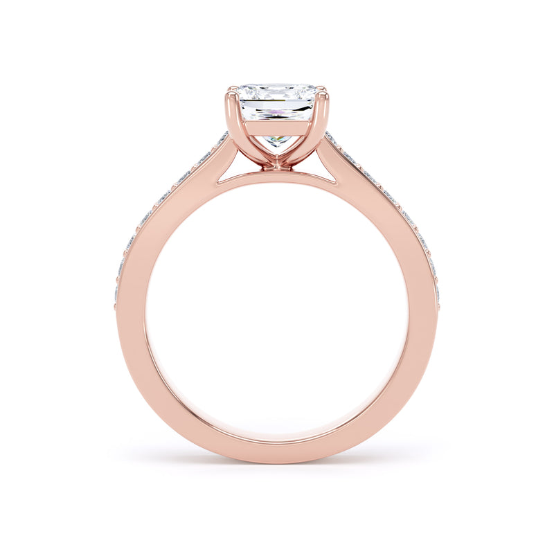 Princess Shoulder Set Rose Gold Ring | PSG01 LGS