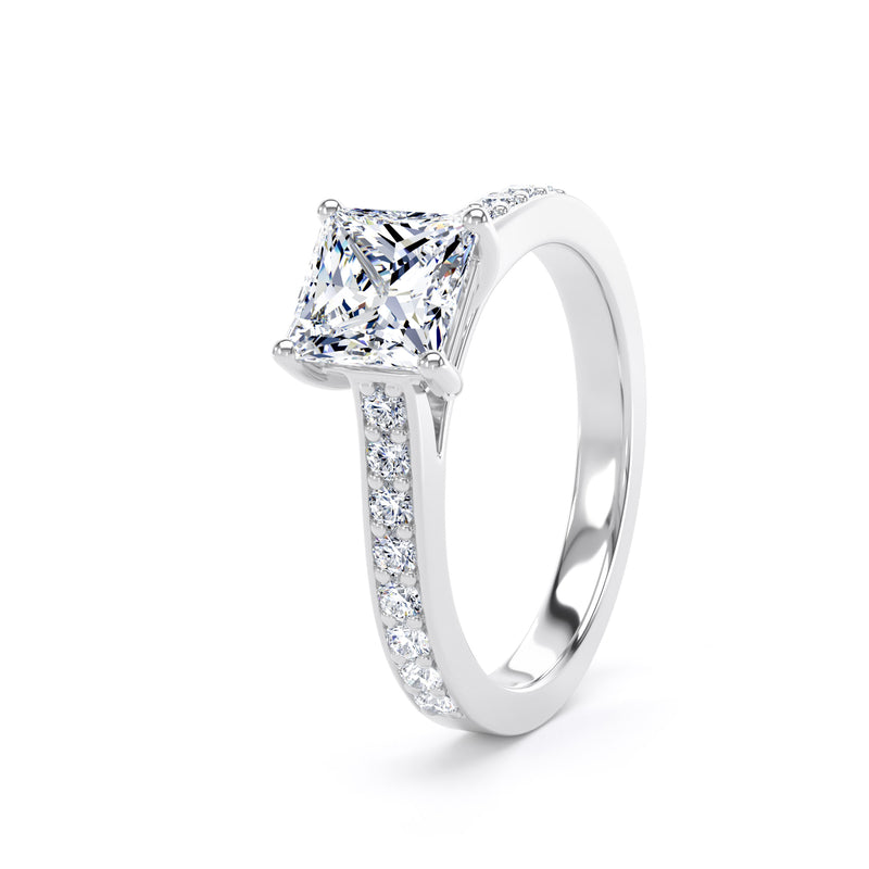 Princess Shoulder Set Platinum Ring | PSG01 SMS