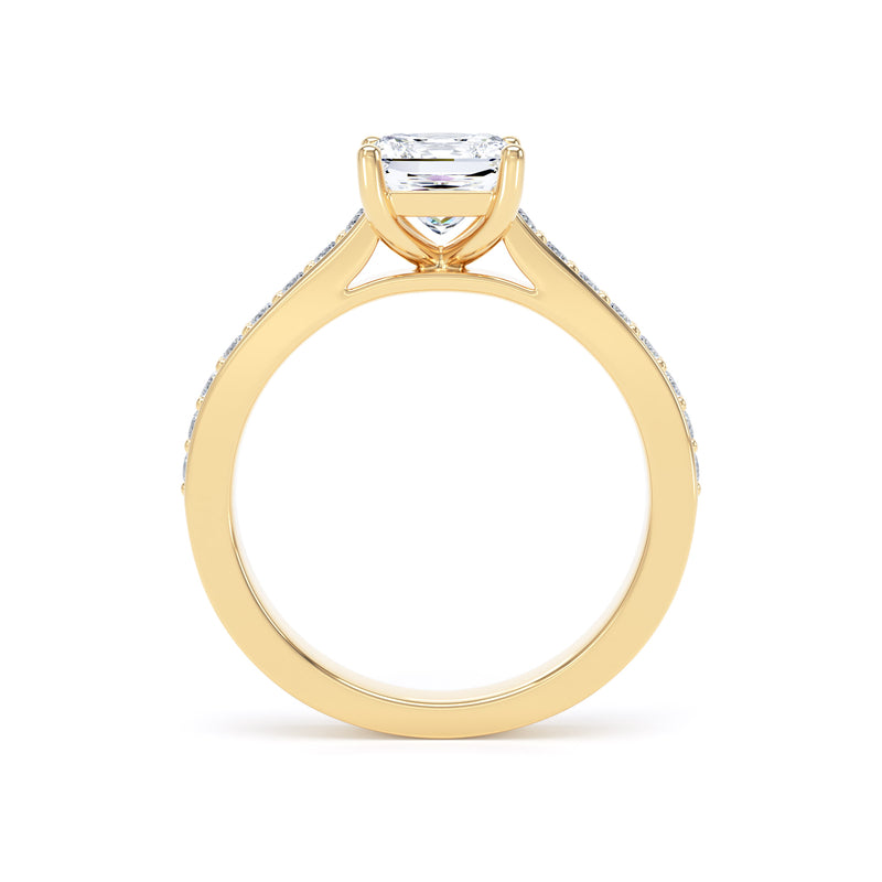 Princess Shoulder Set Yellow Gold Ring | PSG01 SMS