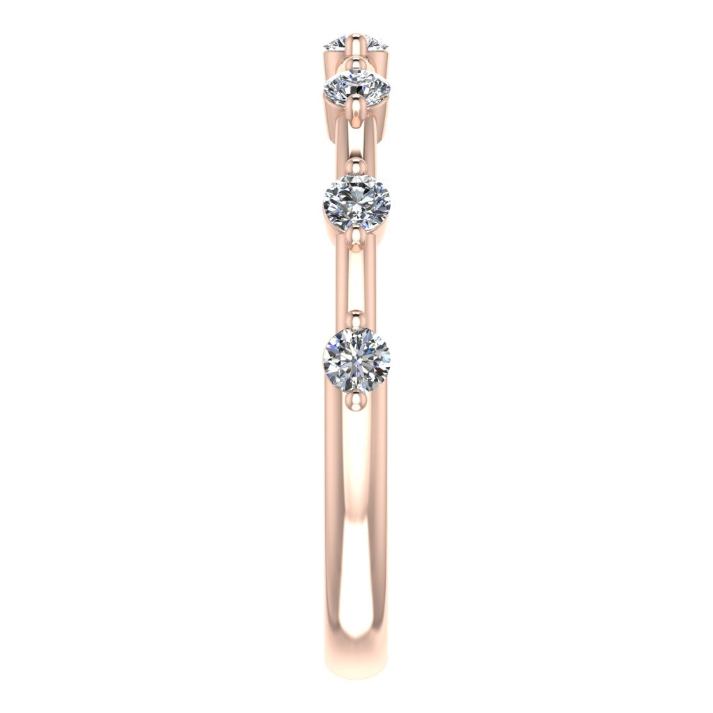 SPACED ROUND DIAMOND ETERNITY RING, CLAW SET, ROSE GOLD