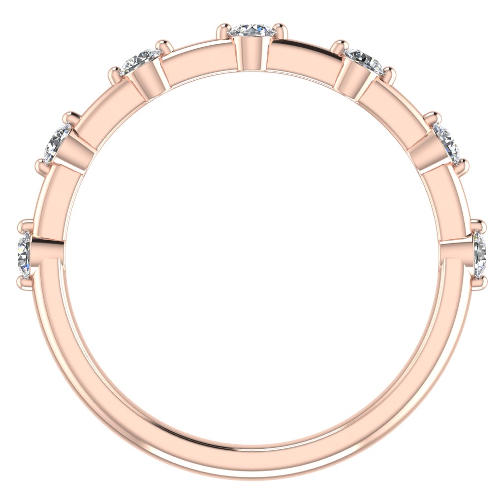 SPACED ROUND DIAMOND ETERNITY RING, CLAW SET, ROSE GOLD