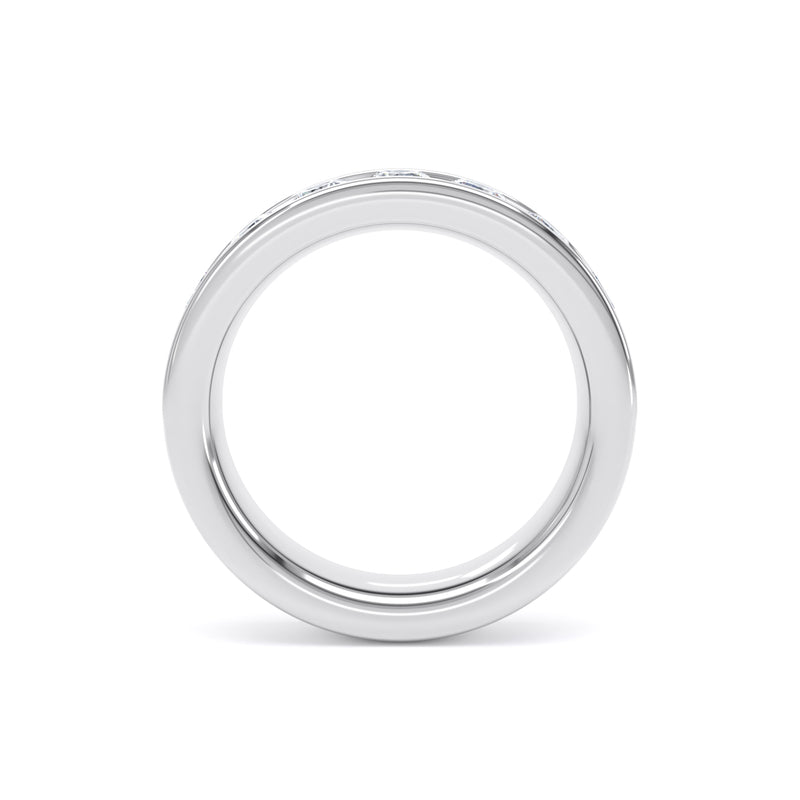 Round Diamond Platinum Ring, Channel Set Half Eternity | ET1226