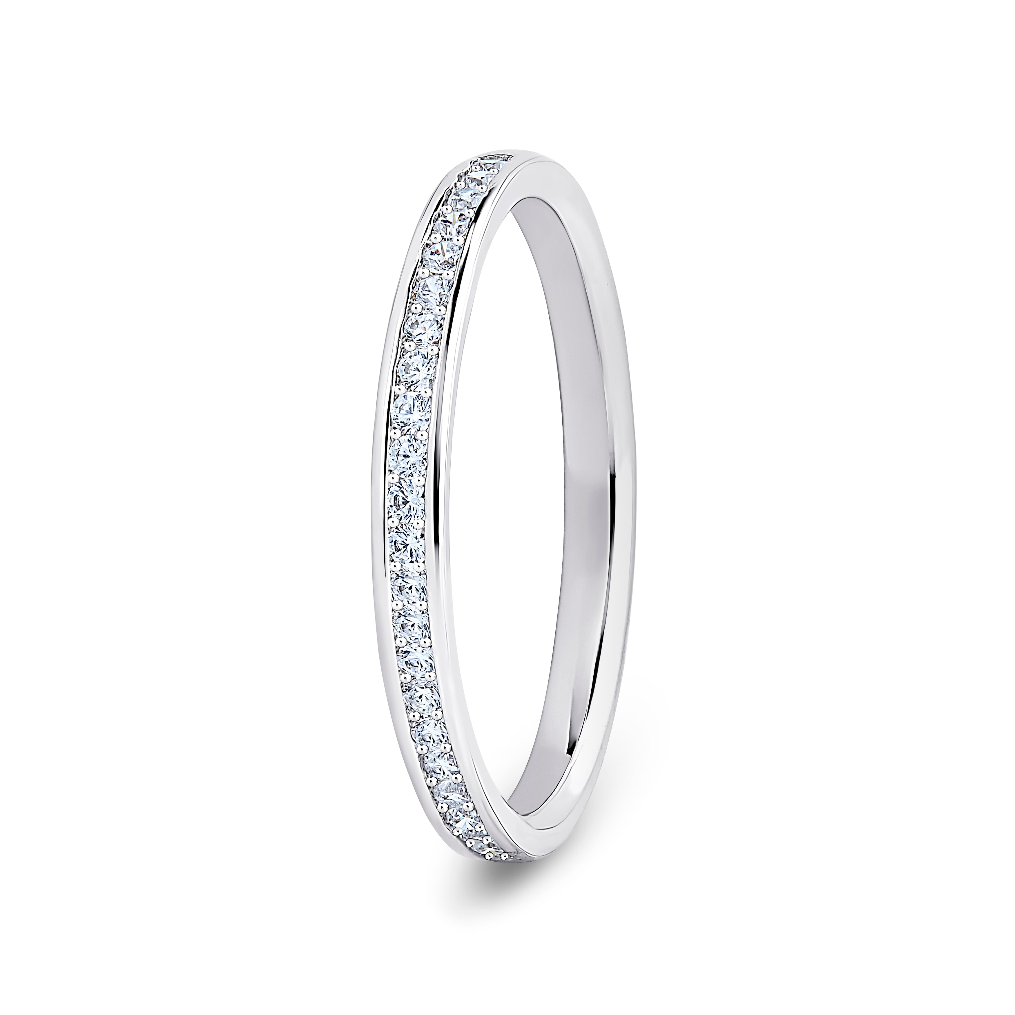 Round, Grain & Channel, White Gold Eternity Ring