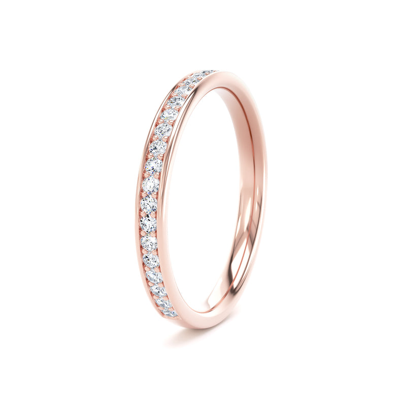 Round, Grain & Channel, Rose Gold Eternity Ring