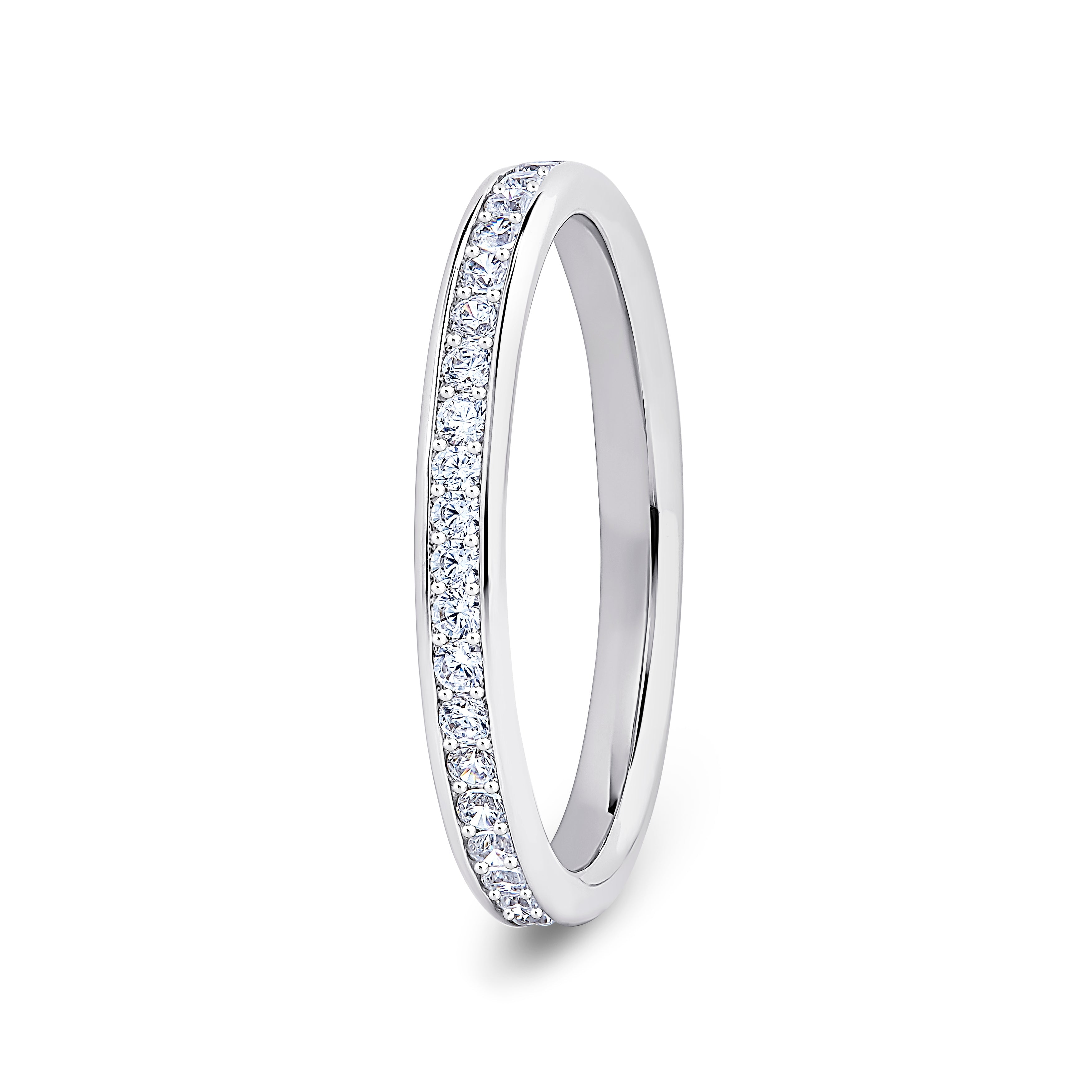 Round, Grain & Channel, White Gold Eternity Ring
