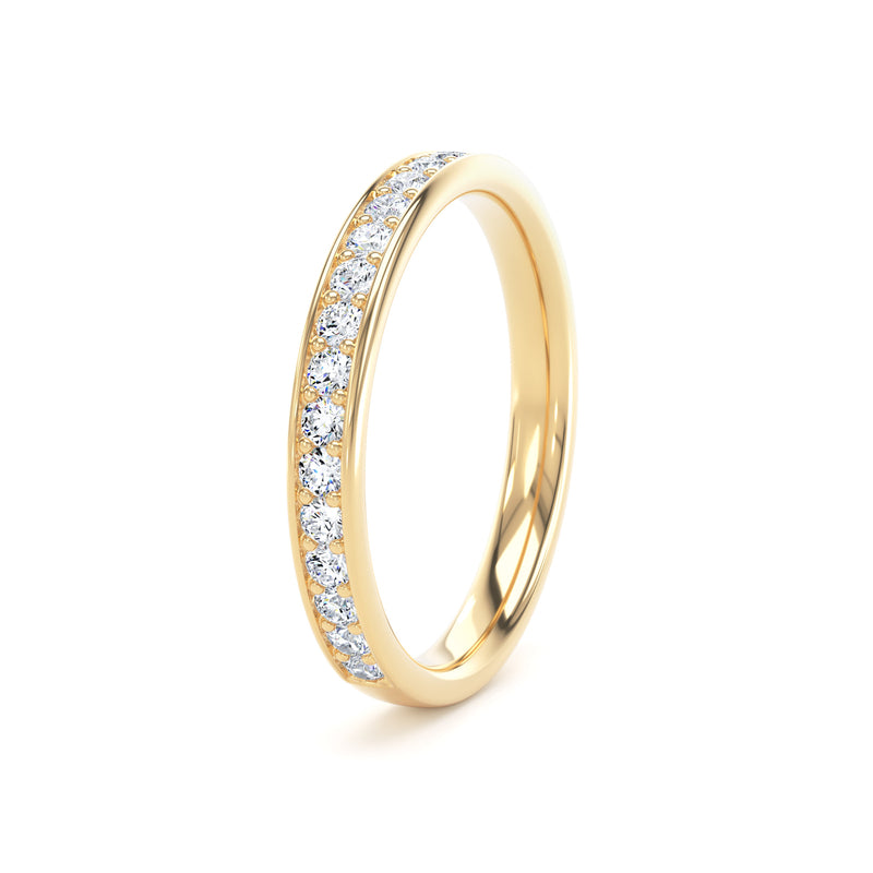 Round, Grain & Channel, Yellow Gold Eternity Ring