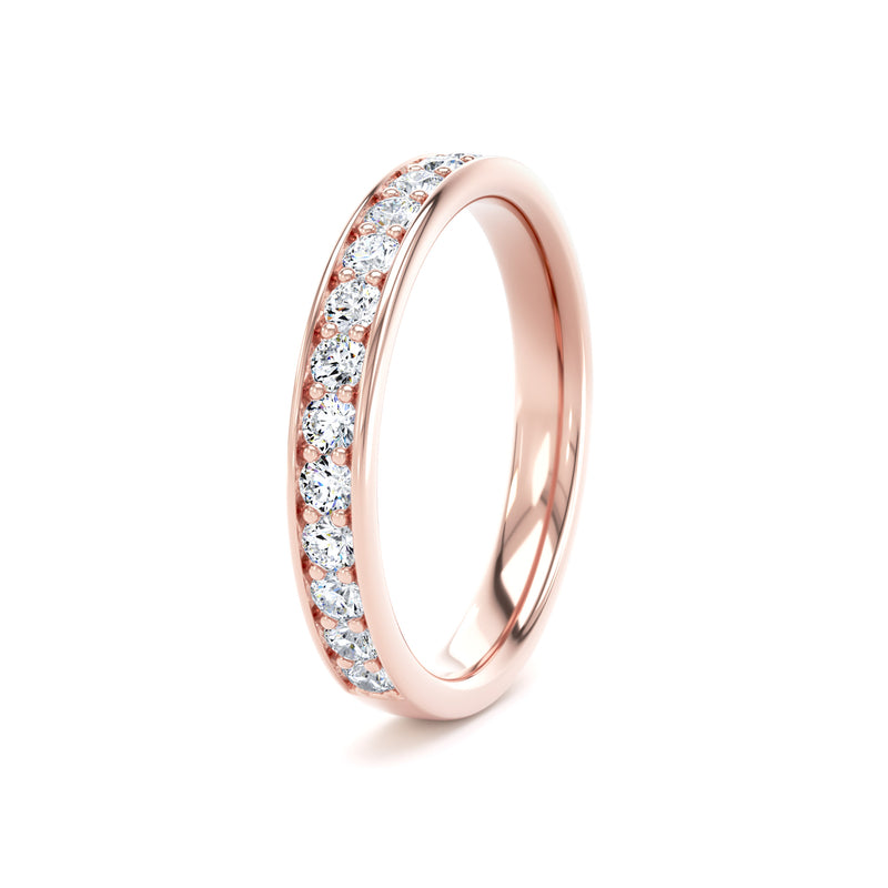 Round, Grain & Channel, Rose Gold Eternity Ring