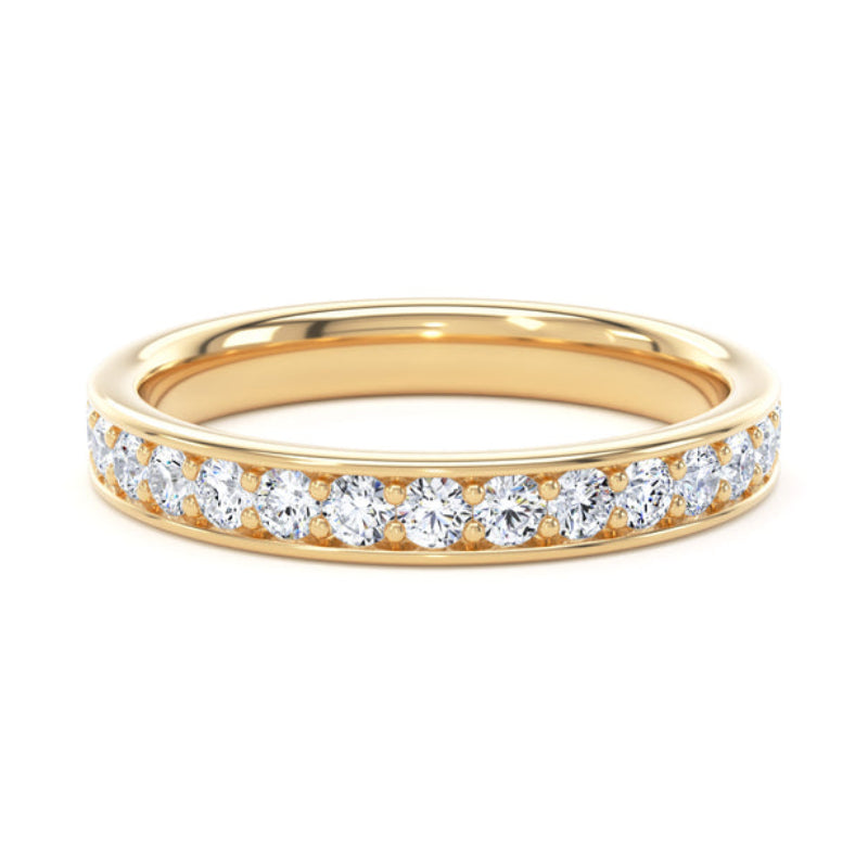 Round Diamond Ring, Grain Set Half Eternity | ET1221