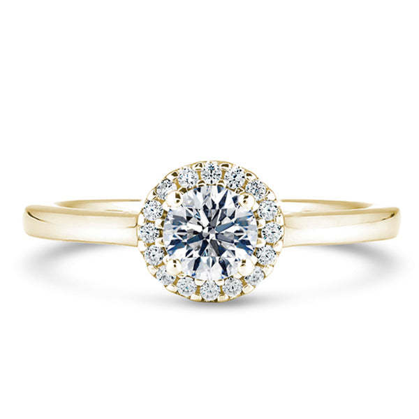 Halo Ring | Yellow Gold, Round Diamond | RHP01 SMR
