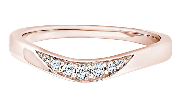Round Diamond Ring, Curved Grain Set Half Eternity | ET1249