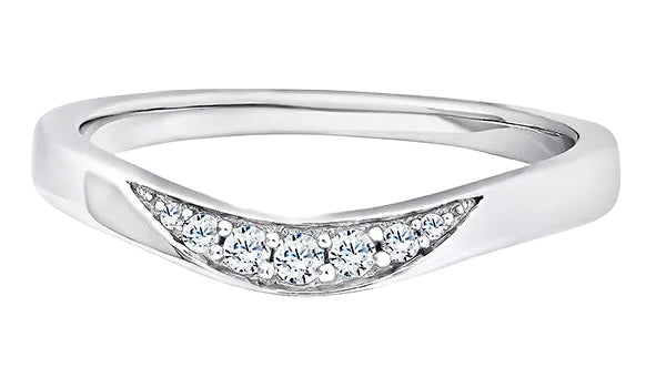 Round Diamond Ring, Curved Grain Set Half Eternity | ET1249