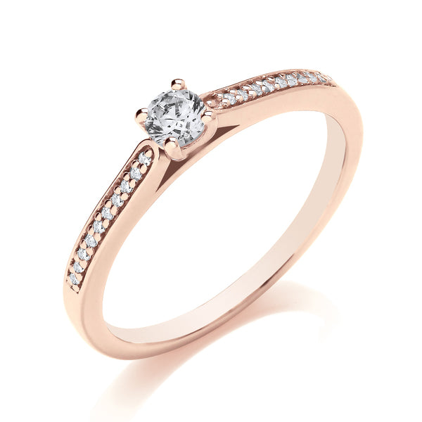 Round Diamond Cluster Ring, Grain Set | CRG01