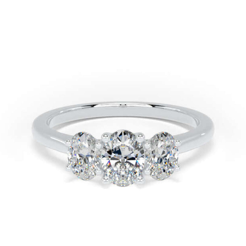 Oval Diamond Engagement Ring, Trilogy | M3O01