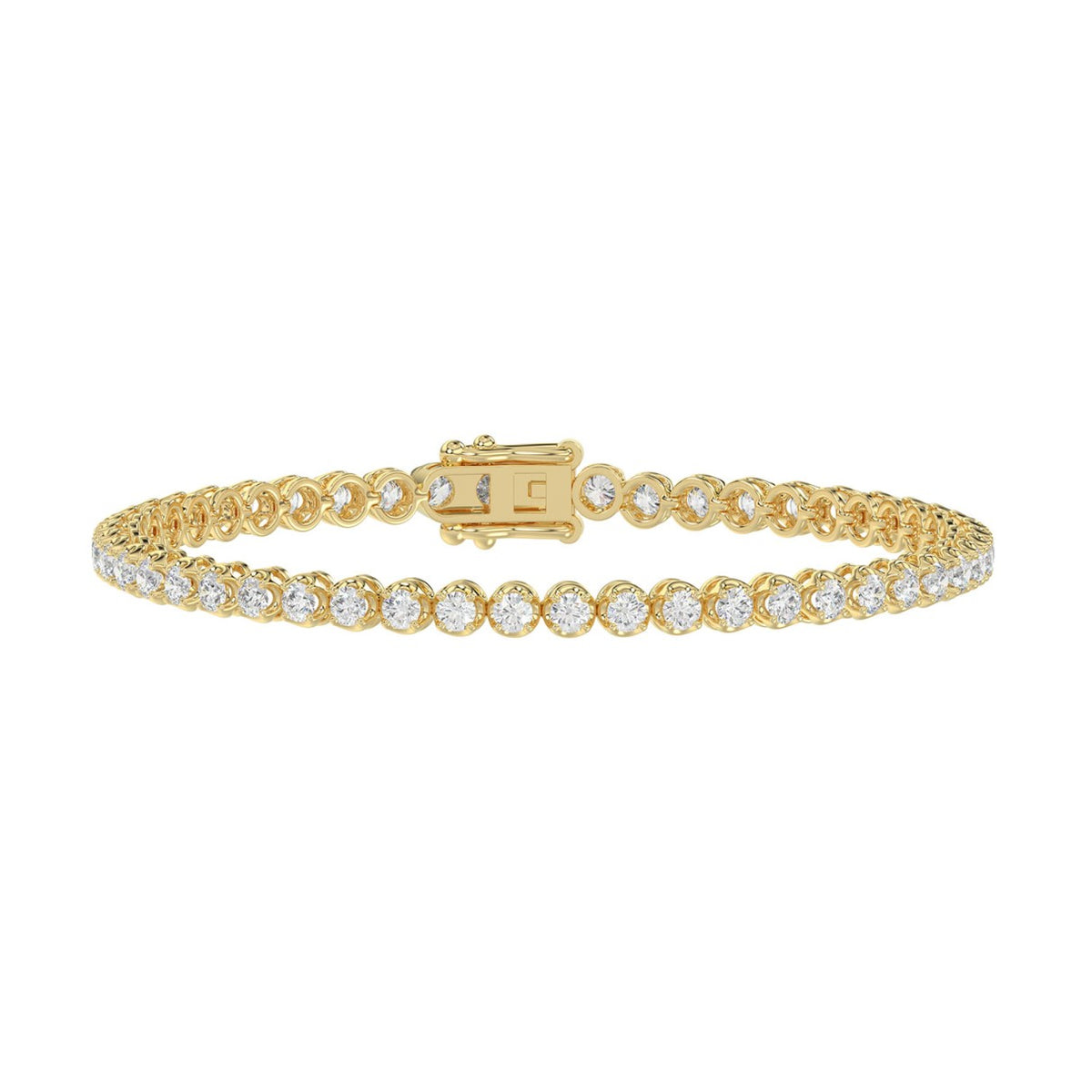 Round Diamond Tennis Bracelet | Prong Set Round Basket | TB1001