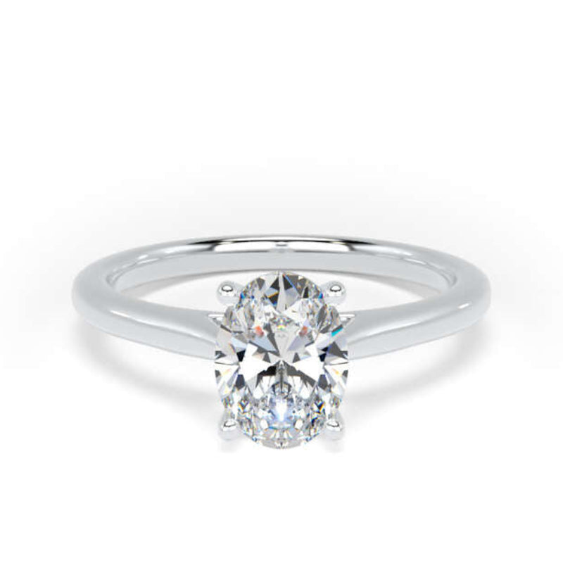 Oval Diamond Engagement Ring, Solitaire | OPP01