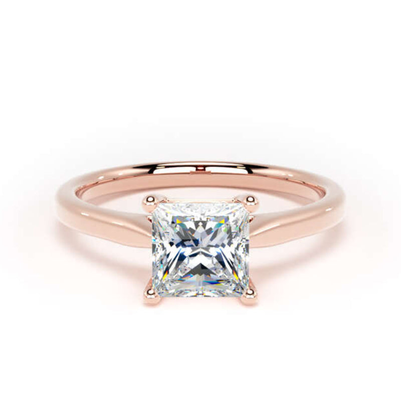 Princess Diamond Engagement Ring, Solitaire | PPP01