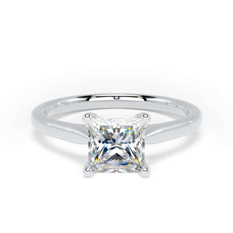 Princess Diamond Engagement Ring, Solitaire | PPP01