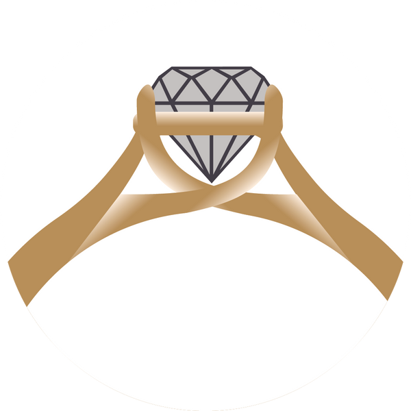 Rings with a Cross Over Style Heads