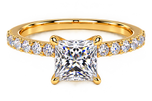 Engagement Rings with Natural Gemstone & Diamonds