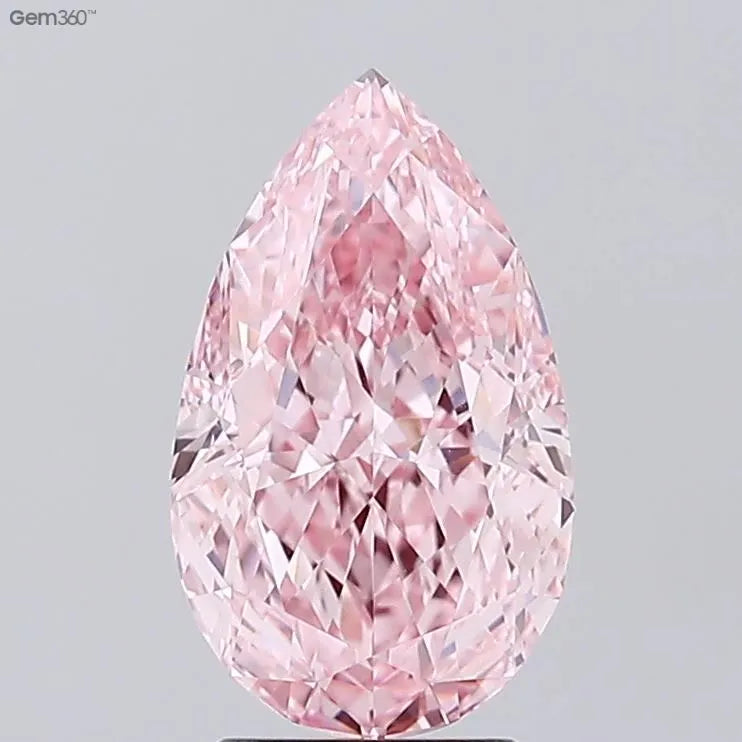 1.00ct Pear Lab-grown Diamond | Fancy Intense Pink/VS1