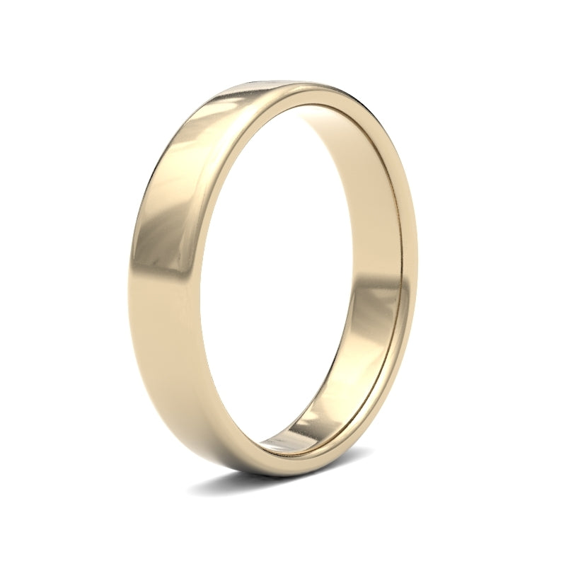 Gents Soft Court Yellow Gold Band