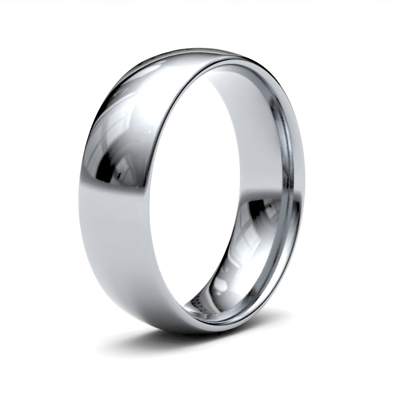 Gents Court White Gold Band