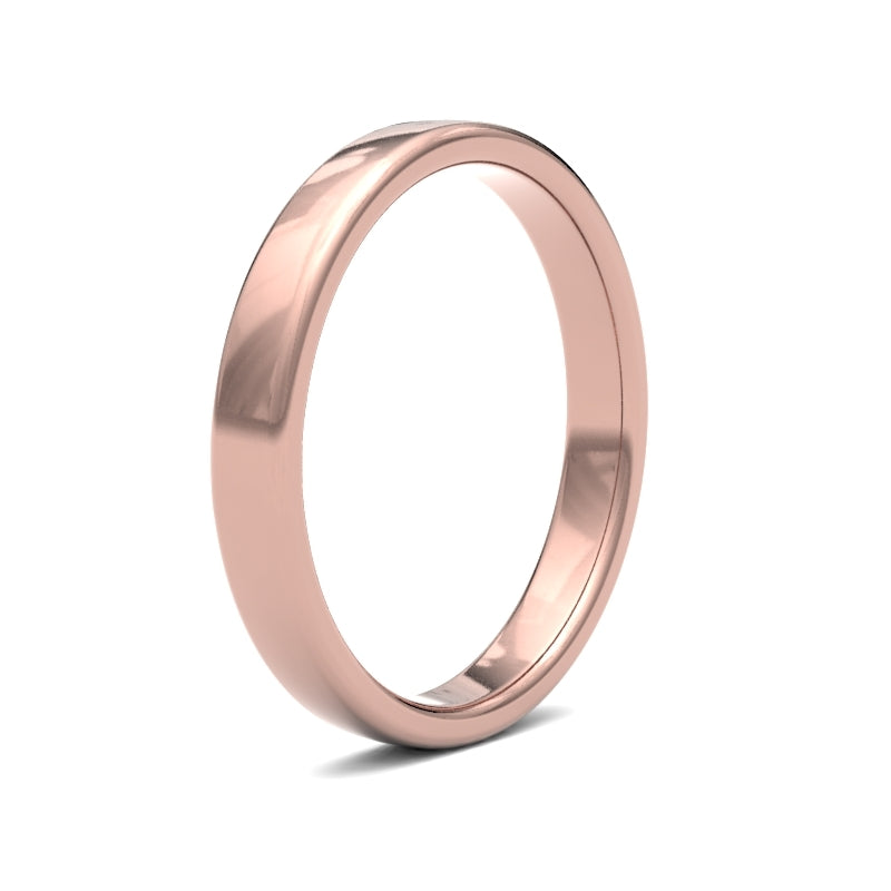 Ladies Soft Court Rose Gold Band