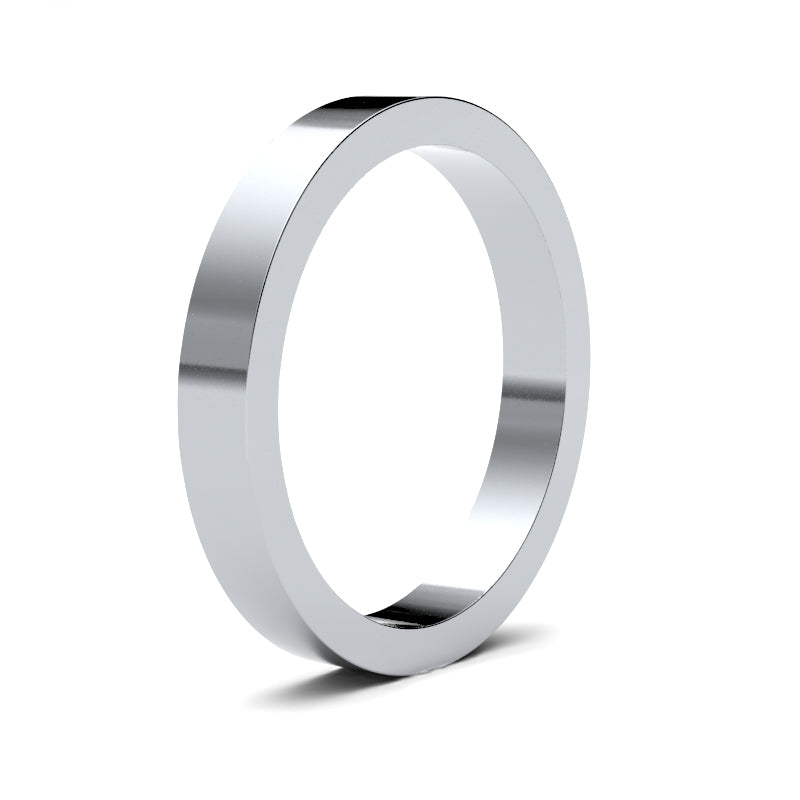Ladies Flat Platinum Band