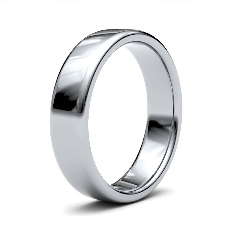 Gents Soft Court White Gold Band